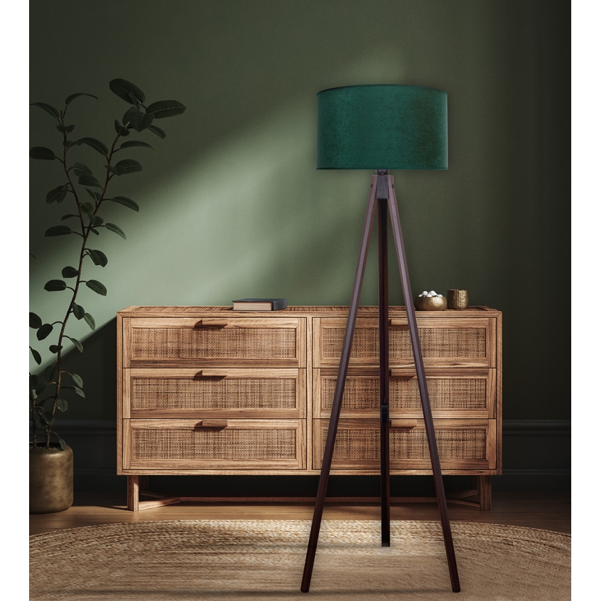 Brilagi - Floor lamp VELVET 1xE27/60W/230V wenge/green