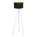Brilagi - Floor lamp VELVET 1xE27/60W/230V white/black