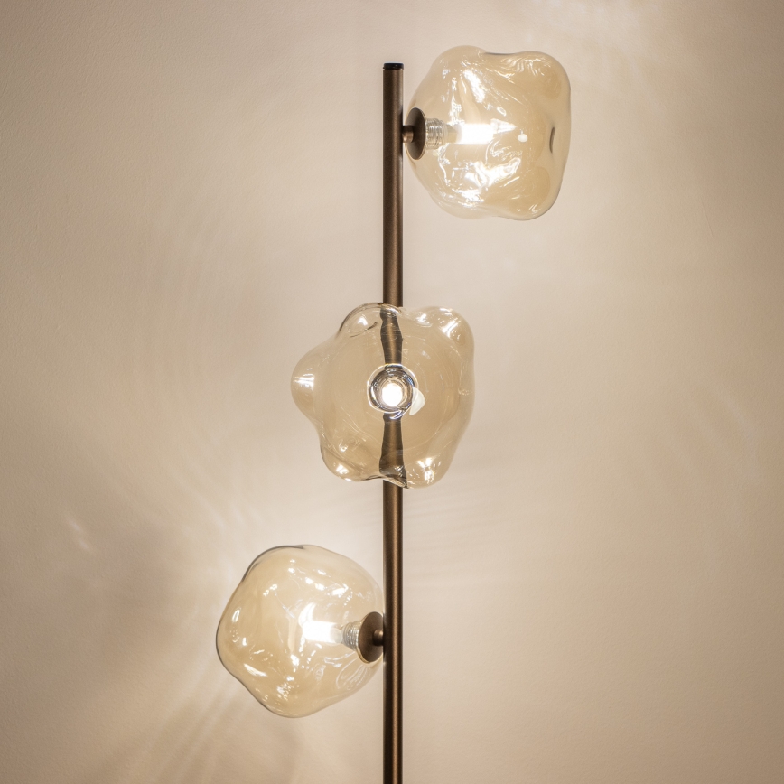 BRILAGI - Floor lamp VULCANO 3xG9/8W/230V bronze/smoky beige
