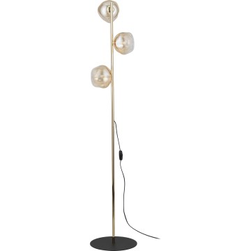Brilagi - Floor lamp VULCANO 3xG9/8W/230V gold/smoky beige