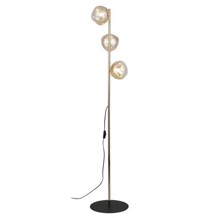 Brilagi - Floor lamp VULCANO 3xG9/8W/230V gold/smoky beige