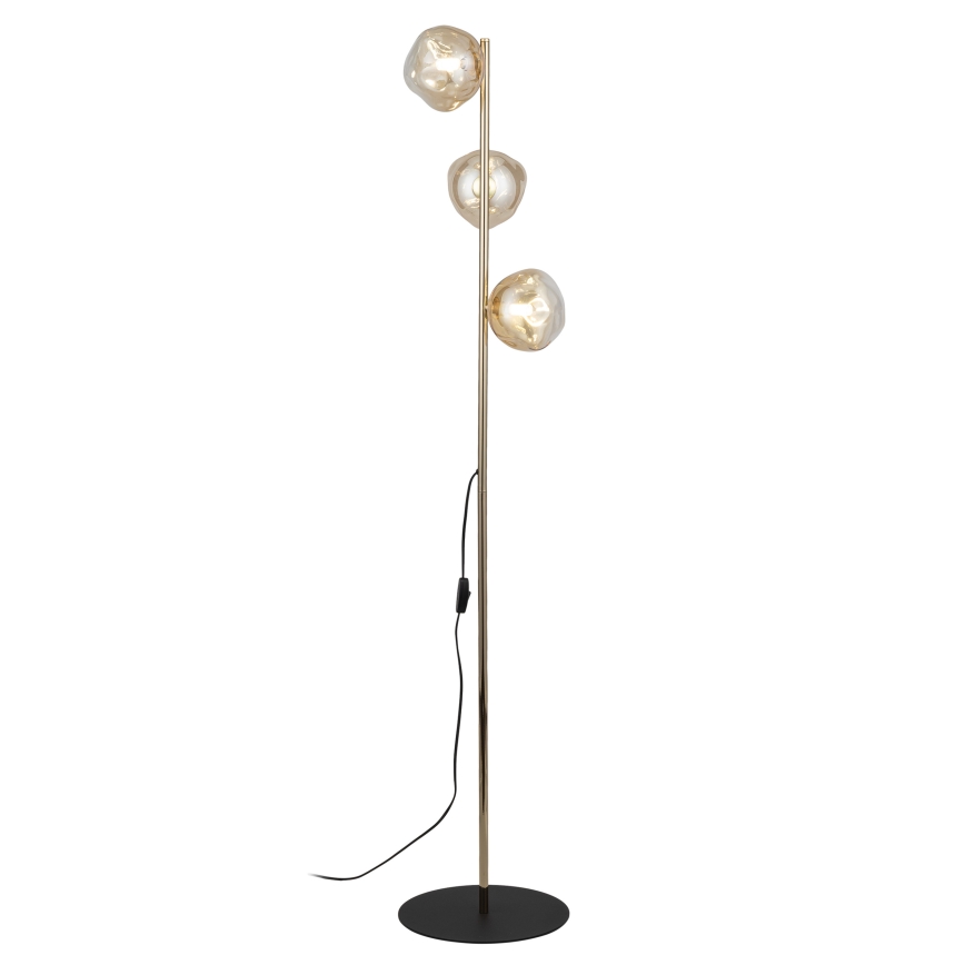 Brilagi - Floor lamp VULCANO 3xG9/8W/230V gold/smoky beige