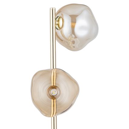 Brilagi - Floor lamp VULCANO 3xG9/8W/230V gold/smoky beige