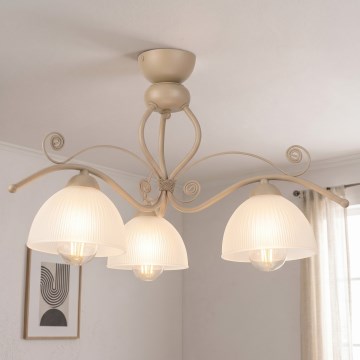 Brilagi - Flush-mount ceiling light ANTICO MODERN 3xE27/60W/230V beige