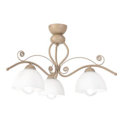 Brilagi - Flush-mount ceiling light ANTICO MODERN 3xE27/60W/230V beige