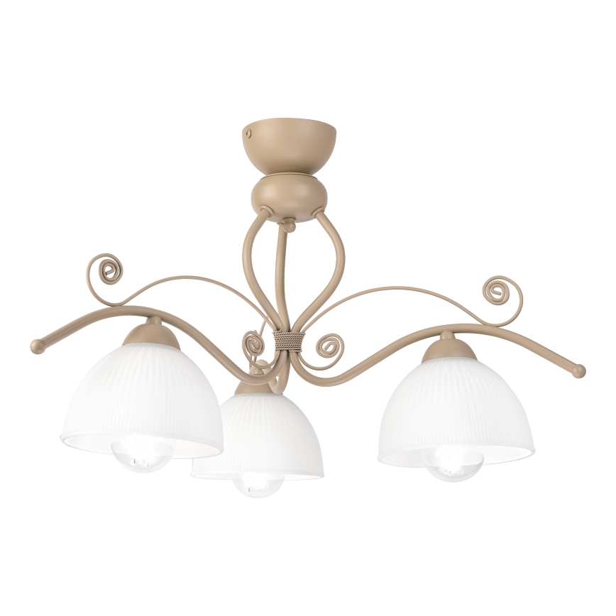 Brilagi - Flush-mount ceiling light ANTICO MODERN 3xE27/60W/230V beige
