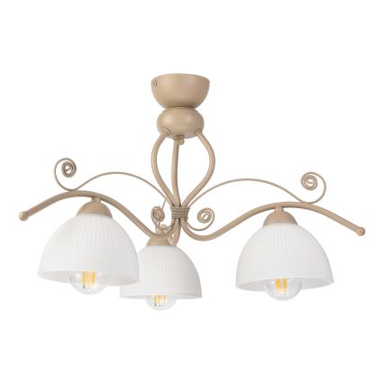 Brilagi - Flush-mount ceiling light ANTICO MODERN 3xE27/60W/230V beige
