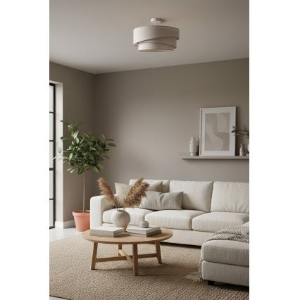 Brilagi - Flush-mount ceiling light ARROW 1xE27/60W/230V Ø 45 cm beige