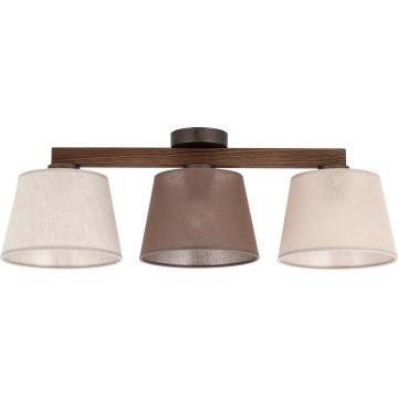 Brilagi - Flush-mount ceiling light LATTE SABIA 3xE27/60W/230V pine/mix