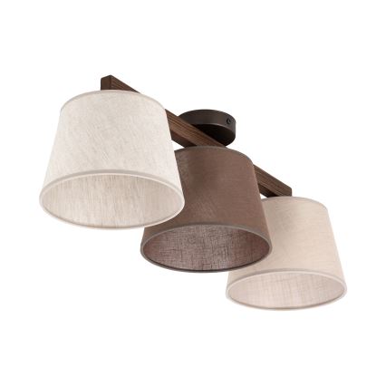 Brilagi - Flush-mount ceiling light LATTE SABIA 3xE27/60W/230V pine/mix