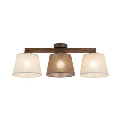 Brilagi - Flush-mount ceiling light LATTE SABIA 3xE27/60W/230V pine/mix
