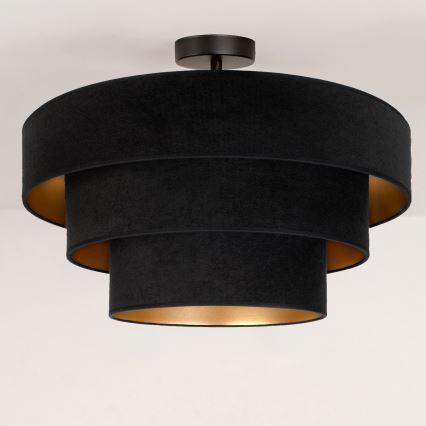 Brilagi - Flush-mount ceiling light LUNETA 1xE27/60W/230V Ø 40 cm black/gold