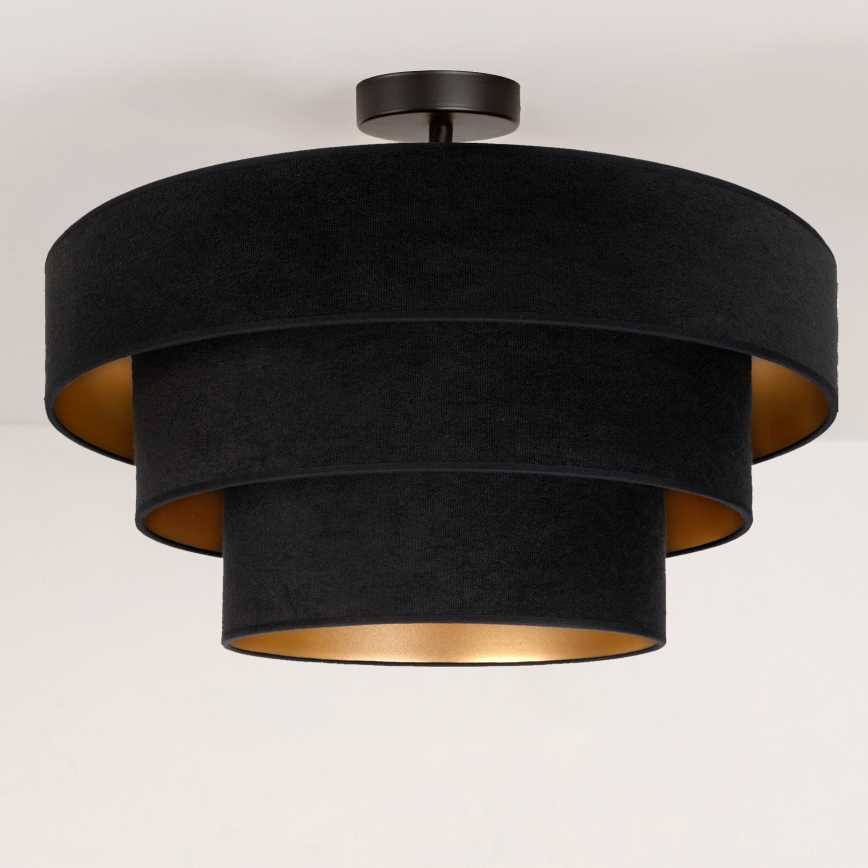 Brilagi - Flush-mount ceiling light LUNETA 1xE27/60W/230V Ø 40 cm black/gold