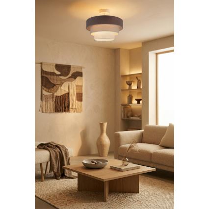 Brilagi - Flush-mount ceiling light LUNETA 1xE27/60W/230V Ø 40 cm grey/cream/white