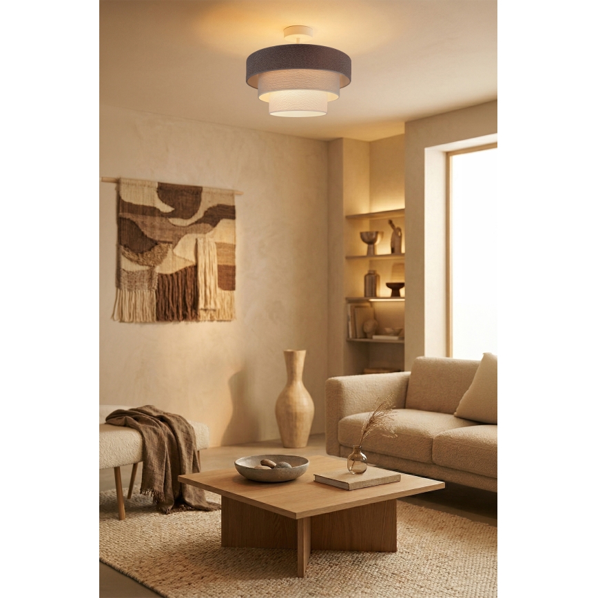Brilagi - Flush-mount ceiling light LUNETA 1xE27/60W/230V Ø 40 cm grey/cream/white