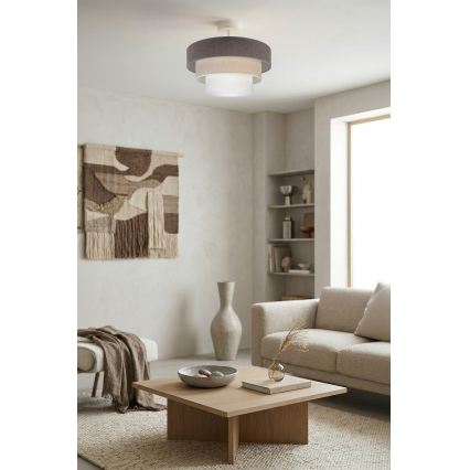Brilagi - Flush-mount ceiling light LUNETA 1xE27/60W/230V Ø 40 cm grey/cream/white