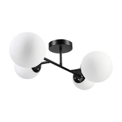 Brilagi - Flush-mount ceiling light MALONY 4xE14/20W/230V black
