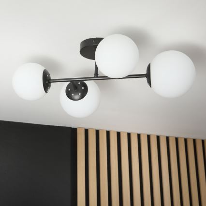 Brilagi - Flush-mount ceiling light MALONY 4xE14/20W/230V black