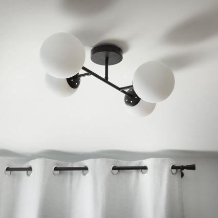 Brilagi - Flush-mount ceiling light MALONY 4xE14/20W/230V black