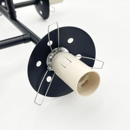 Brilagi - Flush-mount ceiling light MALONY 4xE14/20W/230V black