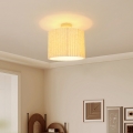 Brilagi - Flush-mount ceiling light NORDIC WAVE 1xE27/15W/230V Ø 32 cm Linen/White