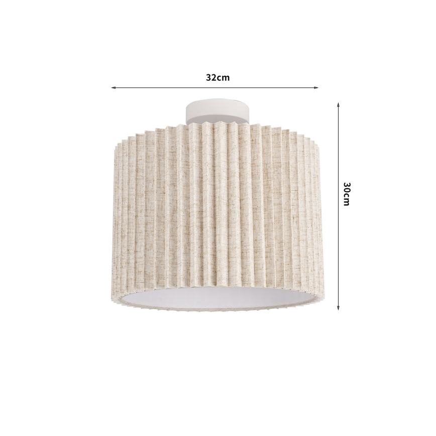 Brilagi - Flush-mount ceiling light NORDIC WAVE 1xE27/15W/230V Ø 32 cm Linen/White