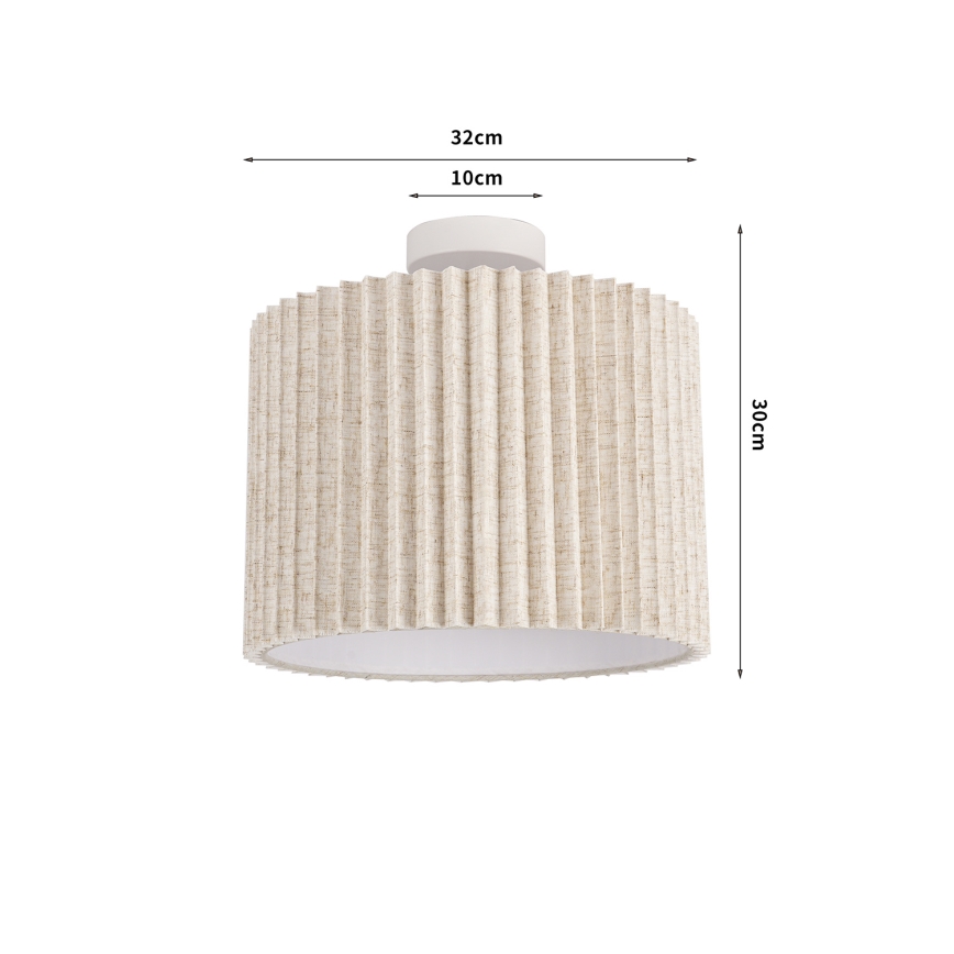 Brilagi - Flush-mount ceiling light NORDIC WAVE 1xE27/15W/230V Ø 32 cm Linen/White