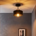 BRILAGI - Flush-mount ceiling light SPRING 1xE27/60W/230V Ø 20 cm black/gold