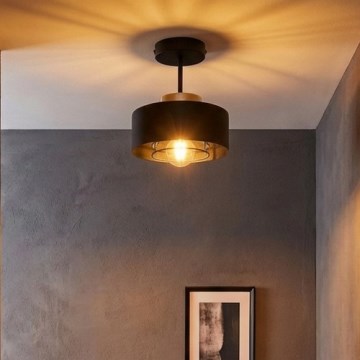 BRILAGI - Flush-mount ceiling light SPRING 1xE27/60W/230V Ø 20 cm black/gold