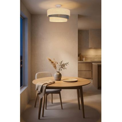 Brilagi - Flush-mount Ceiling Light TRIO 1xE27/60W/230V Ø 40 cm Cream/Gray