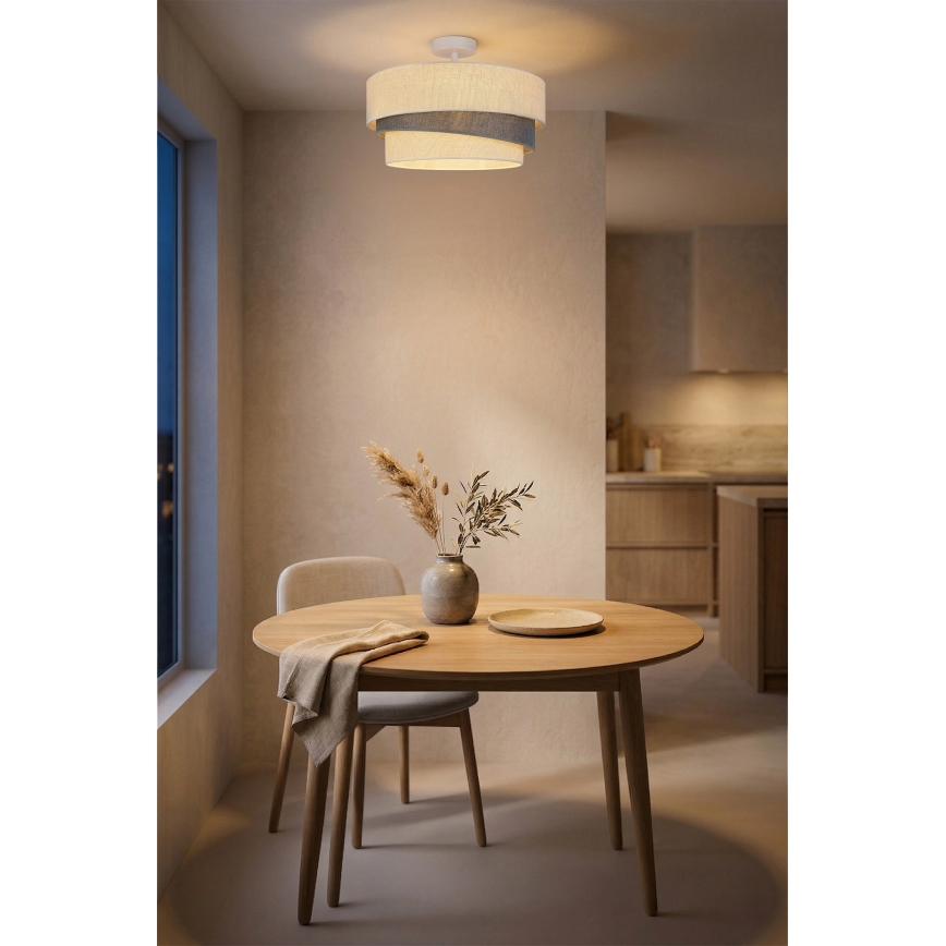 Brilagi - Flush-mount Ceiling Light TRIO 1xE27/60W/230V Ø 40 cm Cream/Gray