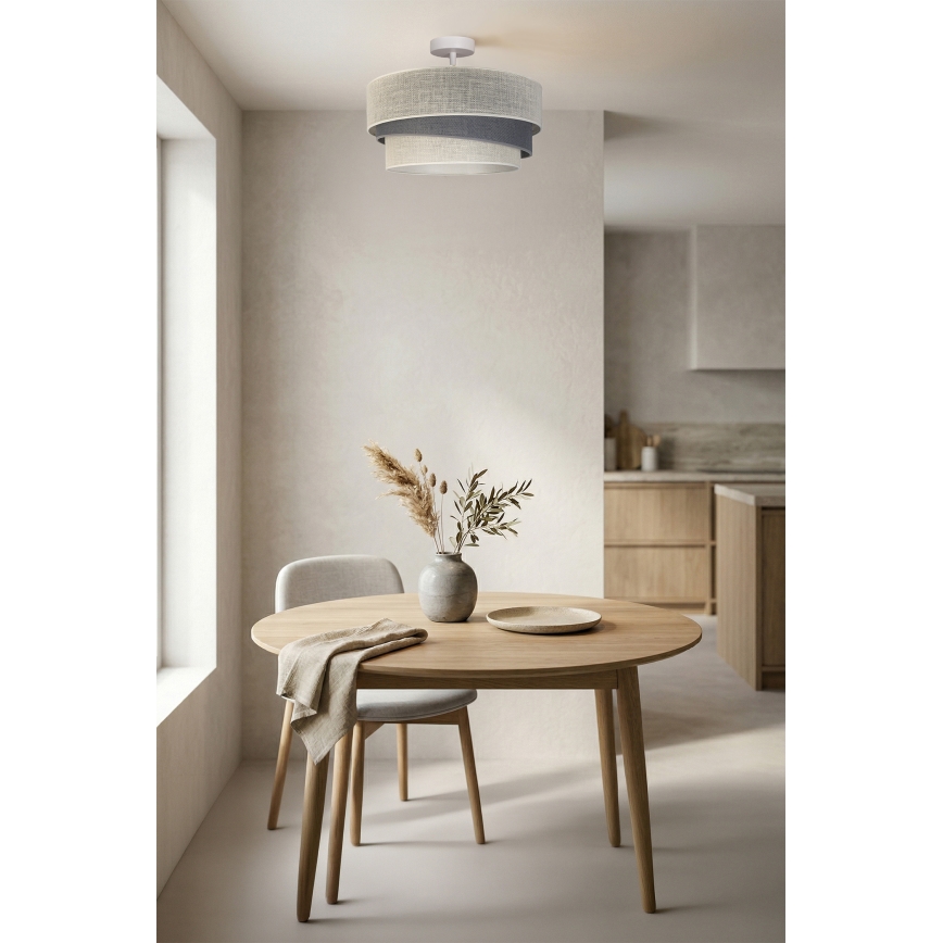 Brilagi - Flush-mount Ceiling Light TRIO 1xE27/60W/230V Ø 40 cm Cream/Gray