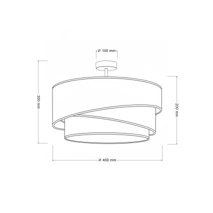 Brilagi - Flush-mount Ceiling Light TRIO 1xE27/60W/230V Ø 40 cm Cream/Gray