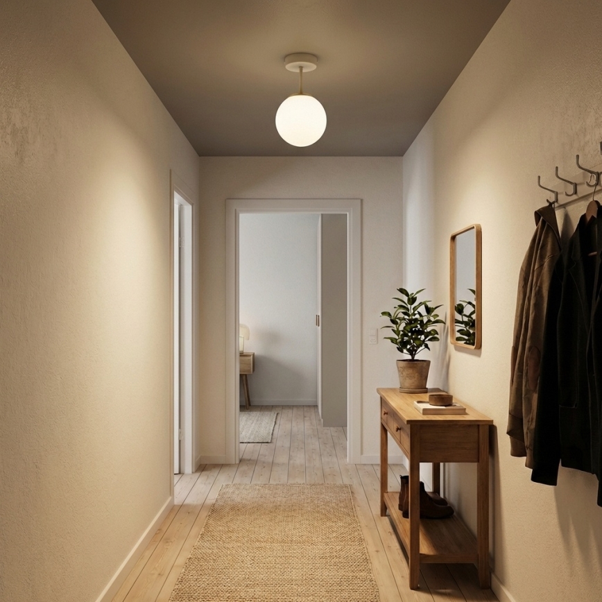 Brilagi - Flush-mount Chandelier 1xE27/60W/230V Beige/Gold