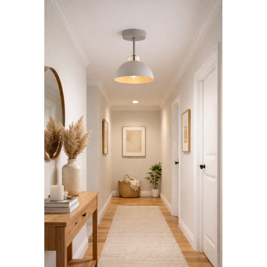 Brilagi - Flush-mount chandelier 1xE27/60W/230V beige/gold