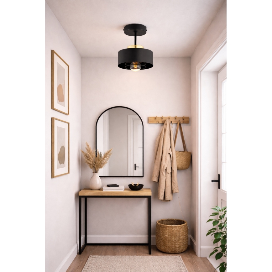 Brilagi - Flush-Mount Chandelier 1xE27/60W/230V Black/Gold