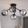 Brilagi - Flush-mount chandelier 3xE27/60W/230V black/smoked gray