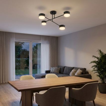 Brilagi - Flush-mount chandelier 4xGX53/12W/230V black