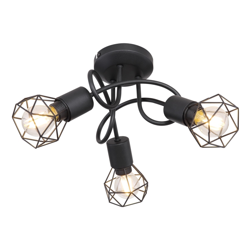Brilagi - Flush-mount chandelier CAGE 3xE14/40W/230V