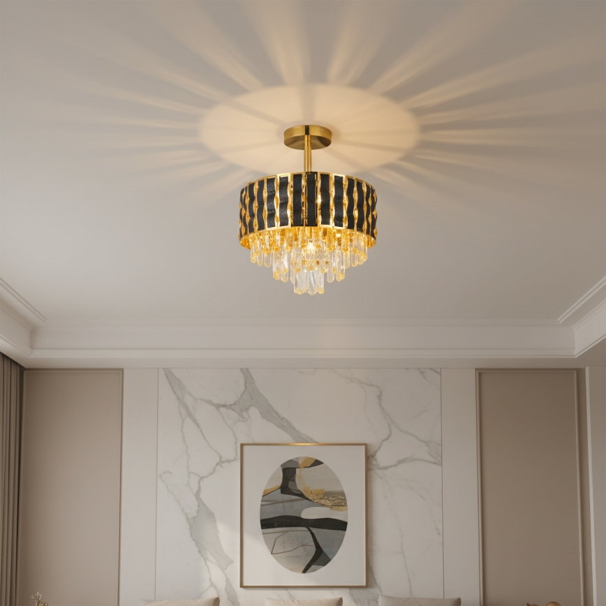 Brilagi - Flush-mount chandelier CRISTAL 5xE14/40W/230V Ø 38 cm