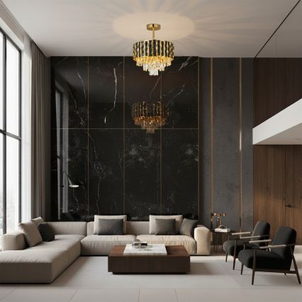 Brilagi - Flush-mount chandelier CRISTAL 5xE14/40W/230V Ø 38 cm