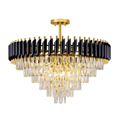 BRILAGI - Flush-mount chandelier ECLIPSE 12xE14/10W/230V Ø 78 cm gold/black