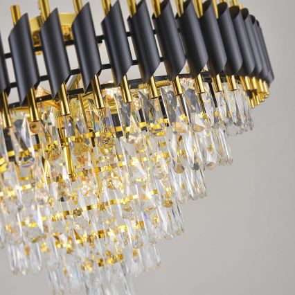 BRILAGI - Flush-mount chandelier ECLIPSE 12xE14/10W/230V Ø 78 cm gold/black