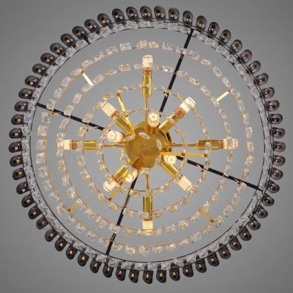 BRILAGI - Flush-mount chandelier ECLIPSE 12xE14/10W/230V Ø 78 cm gold/black