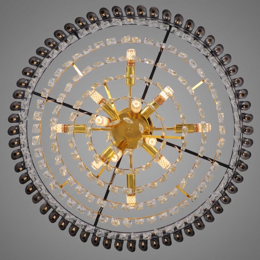 BRILAGI - Flush-mount chandelier ECLIPSE 12xE14/10W/230V Ø 78 cm gold/black