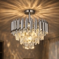 Brilagi - Flush-mount chandelier ECLIPSE 5xE14/10W/230V, Ø 38 cm, Silver