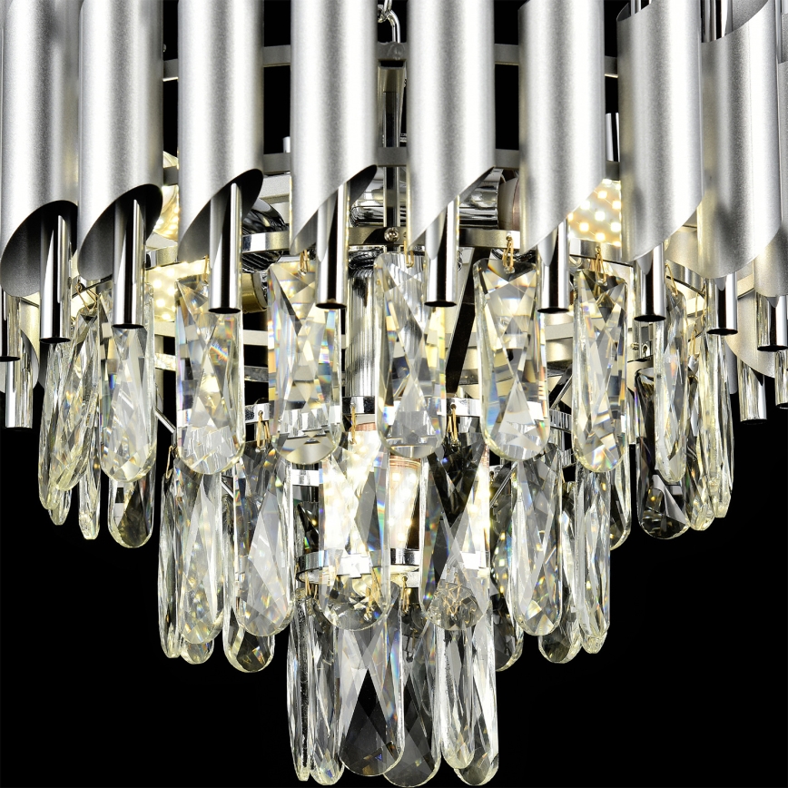 Brilagi - Flush-mount chandelier ECLIPSE 5xE14/10W/230V, Ø 38 cm, Silver