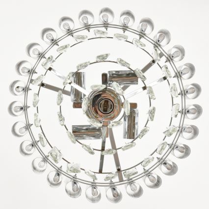 Brilagi - Flush-mount chandelier ECLIPSE 5xE14/10W/230V, Ø 38 cm, Silver