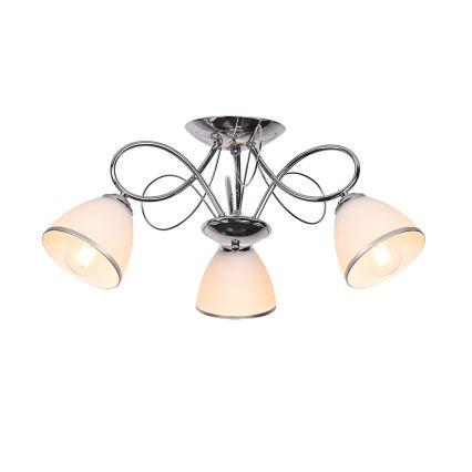 Brilagi - Flush-mount chandelier FRED 3xE27/60W/230V, dia. 59 cm, polished chrome