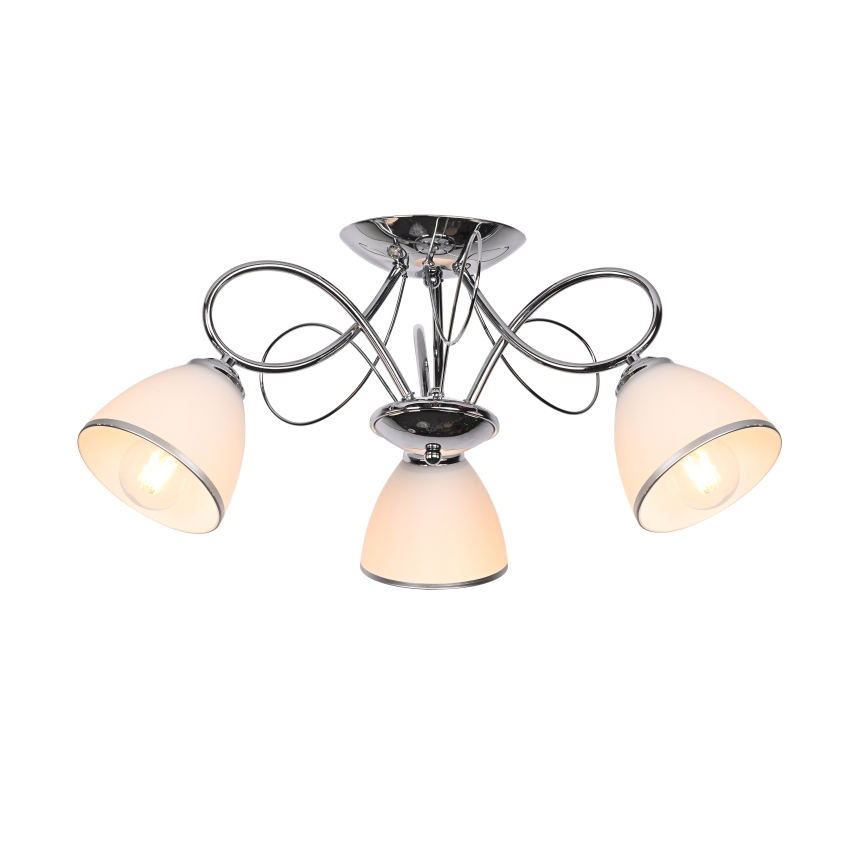 Brilagi - Flush-mount chandelier FRED 3xE27/60W/230V, dia. 59 cm, polished chrome